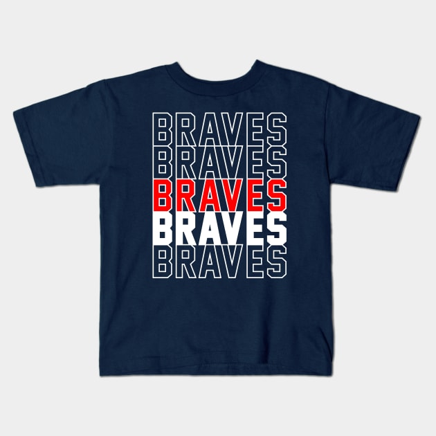 BRAVES Kids T-Shirt by Throwzack